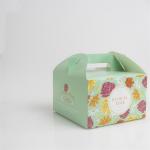 Takeaway cake box packaging with clear window cake disposable box packaging
