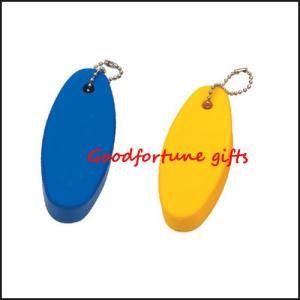 China promotion gift priinted logo PU Foam Floating Keychain wholesale