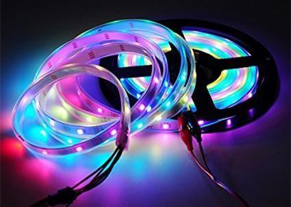 Non Waterproof 5m Led Multi Color Changing Rope Lights 16.4ft 150 WS2812B White