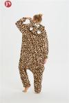 Wholesale Leopard Print Adult Onesie Adult Animal Leopard pajamas kigurumi