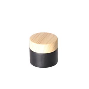 China Portable 10g Cream Jar With Wooden Cap for Personal Care Acceptable Customer's Logo wholesale