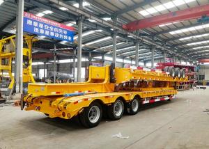 China 3 Axles 50 Tons Low Bed Semi Trailer Cargo Digger Trailer Heavy equipment wholesale