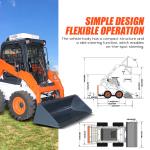 Free Shipping Euro 5 EPA Skid Steer Diesel Multi Function Mini Skid Steer Loader