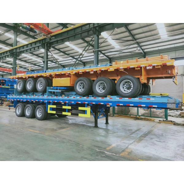 T700 Steel 40 Ton 3 Axle Flatbed Container Trailer