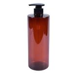 Sealing Type 1000ml Amber Plastic Pump Bottles PET Lotion Bottle Screen Printing