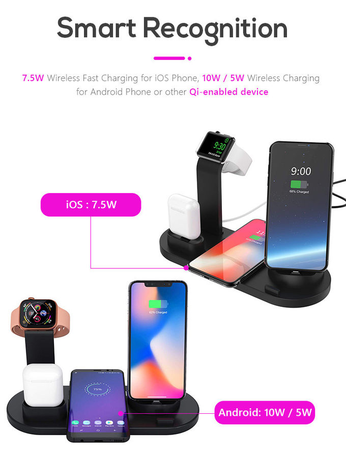 OEM QI Standard 10W 3 In 1 QI Wireless Charger