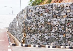 China PVC Coated Gabion Baskets Gabion Wall Cages , Gabion Box For Bank Protection wholesale
