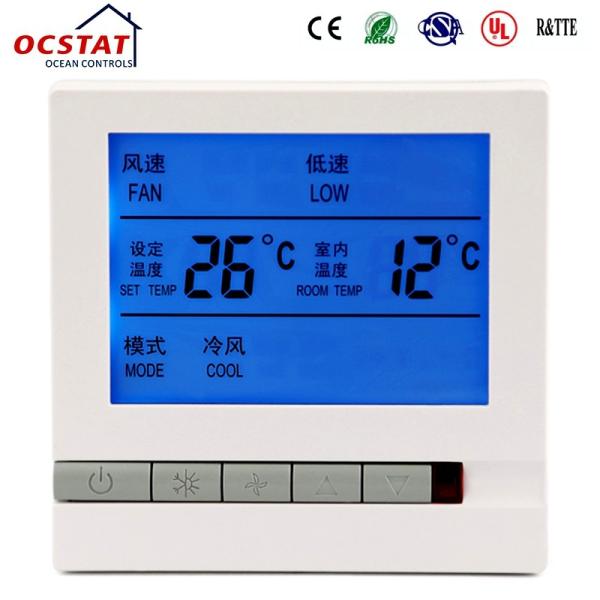 Air Conditioner Controller Fan Coil Thermostat Digital Temperature Controller