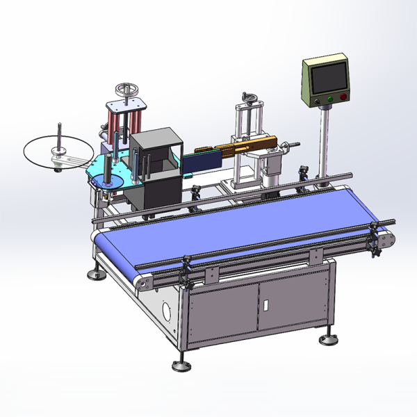 Electric Square Bottle Packaging Labeling Machine For Round Container 20pcs/min