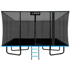 China Unisex Outdoor Garden Park Fitness Elastic Bed Rectangle Trampoline with Safety Net wholesale