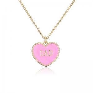 China 14K Heart Letter Pendant Necklace on sale