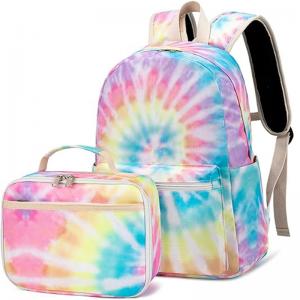 China Custom Colorful Printing Girls Trendy Backpack With Lunch Bag Set Waterproof wholesale