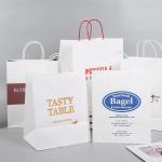 Food Snacks Packaging Hand Length Handle Custom Printed Biodegradable Kraft