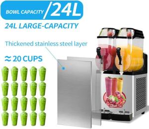 China Digital control Flexible 2 tank slush drink machine frozen slush machine wholesale