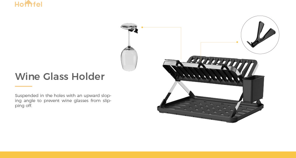 Household Foldable Stainless Steel Dish Rack Dish Drainer Board Dish Drying Rack