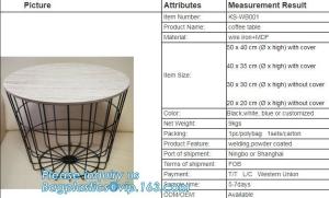 China Glass top metal wire rose gold round coffee table, Outdoor Furniture Commercial Furniture Polywood Furniture Metal table wholesale