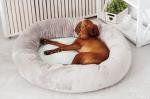 Calming Dog Bed 80cm 100cm Donut Cat Bed Covered Dog Bed Anxiety Dog Mattress