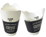 disposable black 8oz butterfly paper cup,230ml butterfly cup for hot liquid