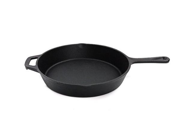 Cast Iron Frying Pan : 8 Inch Black Heat Distribution With Dual Handles