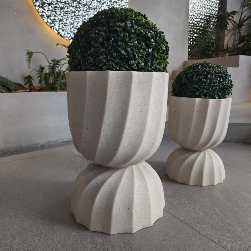 Beautifully Crafted Fiber Clay Planter For Your Greenery Collection