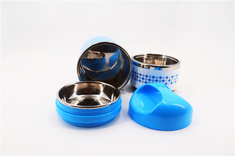 780ML Japanese style lunch box & stainless steel combine plastic food carrier & red ,green ,blue food container