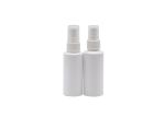 Cylinder Plastic Sprayer Bottle 30ml 60ml White Logo Custom