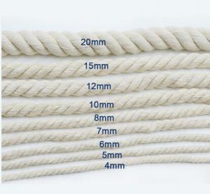 China Twist Braided 100% Natural Cotton Rope Macrame 3mm Specifications 2mm-60mm wholesale