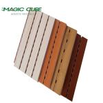 18mm Thickness Grooved Acoustic Slat Wood Panels Customized For Theaters