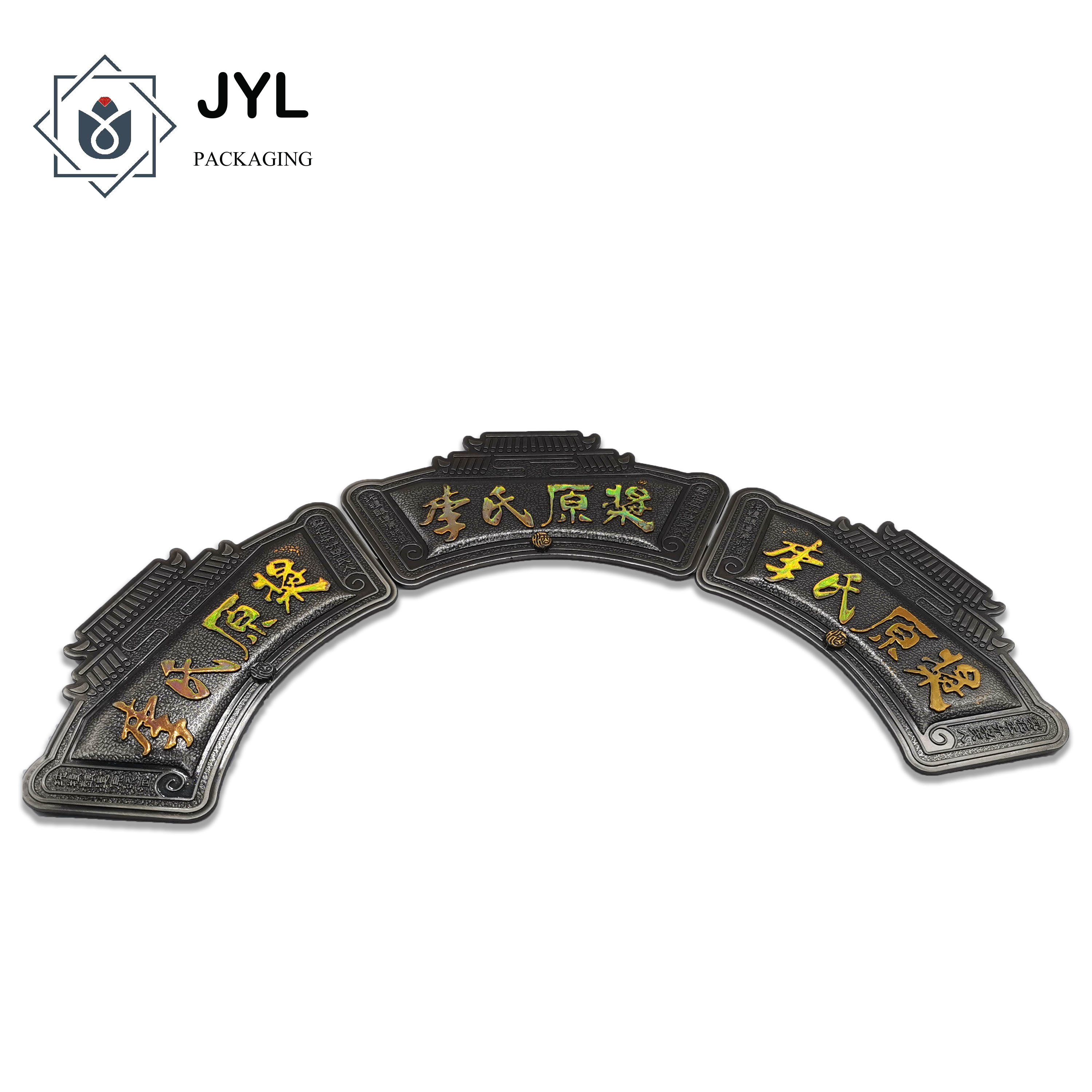 Zinc Alloy Adhesive Embossed Metal Nameplates Sticker Label Multipurpose
