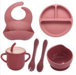 Silicone Feeding Set Food Grade Baby Silicone Tableware Set for Toddler Children