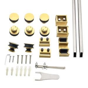 China Double Door Stainless Steel 304 Glass Sliding Door Roller Hardware with Round Tray Shape wholesale