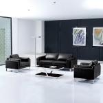 3 2 1 Seat Office Furniture Sofa Black Leather Sectional Durable