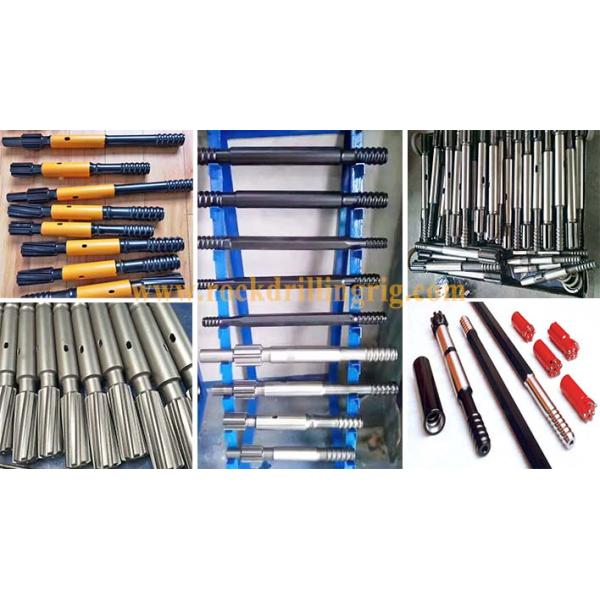 Professional Rock Drill Rods Alloy Steels Shank Adapters High Performance