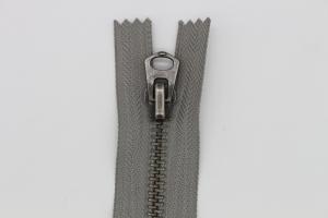 China Grey Tape Decorative Zippers For Sewing , Front Zipper Heavy Duty Invisible Zipper on sale