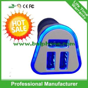 China Manufacturer supply portable 3 port USB universal car charger for Laptop PC wholesale