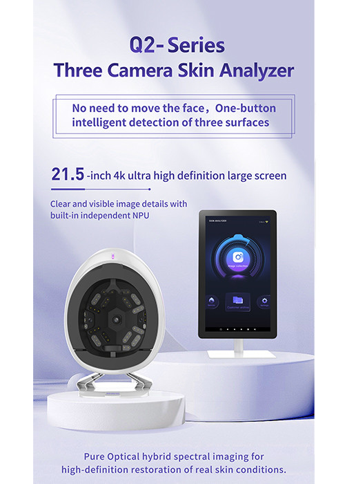Full Face Skin Analyzer Machine / Facial Scanner Skin Analyzer Device