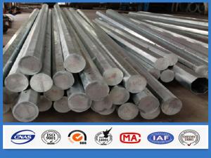 China Round Column 40ft 12m Overhead Line Galvanized Steel Pole Penetration Over 95% wholesale