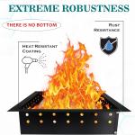 Outdoor Wood Burning Bonfire Fire Pit Insert Ring Liner with Toughness Carbon