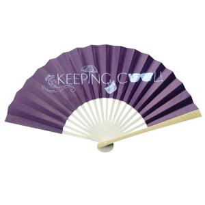 China Folding Chinese Style Hand Fan Plum Blossom Double Sided Bamboo Paper Fan wholesale