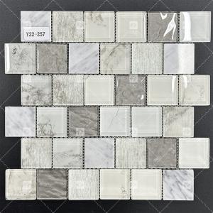 China Contemporary Style Rectangular Glass Mosaic Tile for Bathroom on sale