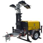 2 Wheel Diesel Powered Light Towers Portable Construction Lights Monitoring