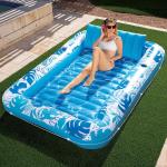 Inflatable Tanning Pool Lounger Float, Sun Tan Tub Sunbathing Raft Floatie Toys