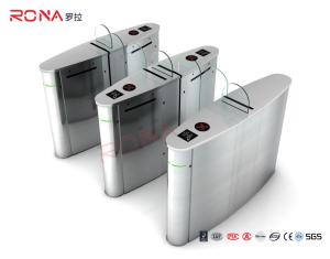 China Stainless Steel Sliding Turnstile Security Systems For Office Building 1410MM*310MM*990MM wholesale