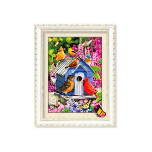China 30x40cm 5D Pictures With Plastic White Frame For Office Decoration wholesale
