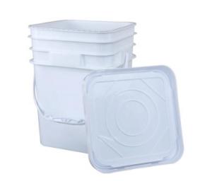 China Hygienic 5 Gallon Water Tank Polyethylene High Density 20L White Bucket wholesale