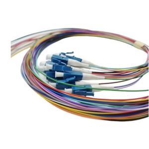 China LC UPC Connector Type Colorful Fiber Optic Pigtail for FTTH Equipment 1M/1.5M 12cores wholesale