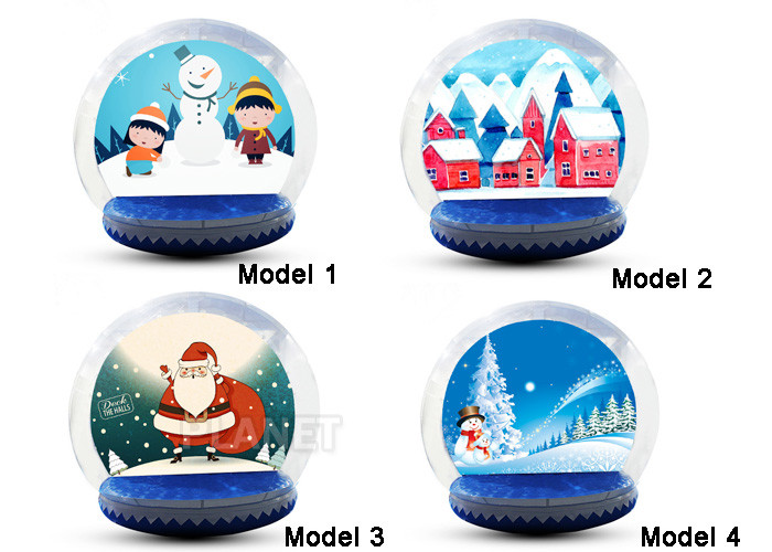 PVC Inflatable Snow Globe Yard Decoration For Advertising 3 Years Warranty