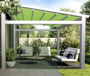 China Customized Aluminum Retractable Pergola Motorized Canopy 150mm Post 230V Motor wholesale