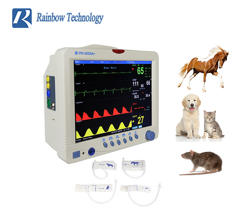 Wall Mounted Multi Parameter Veterinary Monitor 12.1 Inch For Animal Hospital