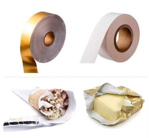 China High Quality Food Grade Gold Silvery Chocolate Wrapping Paper Aluminum Foil Paper wholesale